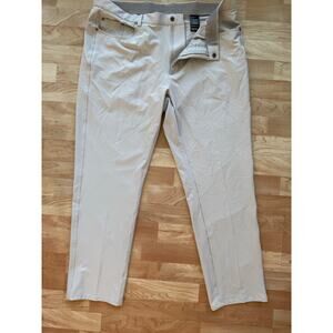 Greg Norman Men's 5-Pocket Performance Golf Pants, Size 38x30, Light Gray